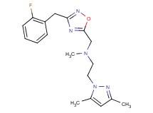 2-(3,5-dimethyl-1H-pyrazol-1-yl)-N-{[3-(2-fluorobenzyl)-1,2,4-oxadiazol-5-yl]methyl}-N-methylethanamine