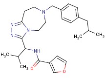 N-{1-[7-(4-isobutylbenzyl)-6,7,8,9-tetrahydro-5H-[1,2,4]triazolo[4,3-d][1,4]diazepin-3-yl]-2-methylpropyl}-3-furamide