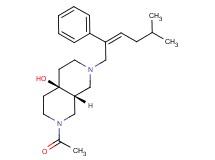 (4aR*,8aR*)-2-acetyl-7-[(2Z)-5-methyl-2-phenylhex-2-en-1-yl]octahydro-2,7-naphthyridin-4a(2H)-ol