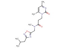 3-(4,6-dimethyl-2-oxopyrimidin-1(2H)-yl)-N-[(3-isobutyl-1,2,4-oxadiazol-5-yl)methyl]-N-methylpropanamide