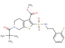 methyl 6-(2,2-dimethylpropanoyl)-2-({[2-(2-fluorophenyl)ethyl]amino}sulfonyl)-4,5,6,7-tetrahydrothieno[2,3-c]pyridine-3-carboxylate