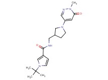 1-tert-butyl-N-{[1-(1-methyl-6-oxo-1,6-dihydro-4-pyridazinyl)-3-pyrrolidinyl]methyl}-1H-pyrrole-3-carboxamide