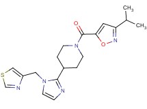 1-[(3-isopropylisoxazol-5-yl)carbonyl]-4-[1-(1,3-thiazol-4-ylmethyl)-1H-imidazol-2-yl]piperidine