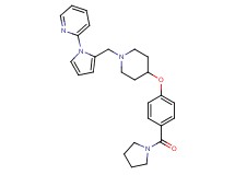 2-[2-({4-[4-(1-pyrrolidinylcarbonyl)phenoxy]-1-piperidinyl}methyl)-1H-pyrrol-1-yl]pyridine