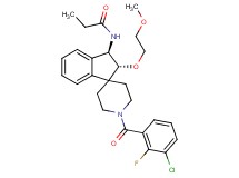 N-[(2R*,3R*)-1'-(3-chloro-2-fluorobenzoyl)-2-(2-methoxyethoxy)-2,3-dihydrospiro[indene-1,4'-piperidin]-3-yl]propanamide