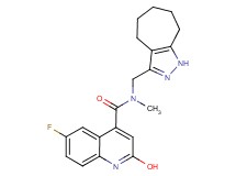 6-fluoro-N-(1,4,5,6,7,8-hexahydrocyclohepta[c]pyrazol-3-ylmethyl)-2-hydroxy-N-methyl-4-quinolinecarboxamide