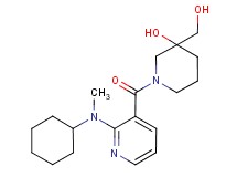 1-({2-[cyclohexyl(methyl)amino]-3-pyridinyl}carbonyl)-3-(hydroxymethyl)-3-piperidinol