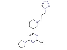 2-methyl-4-(1-pyrrolidinyl)-6-{1-[3-(1H-tetrazol-1-yl)propyl]-3-piperidinyl}pyrimidine