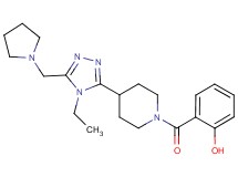 2-({4-[4-ethyl-5-(pyrrolidin-1-ylmethyl)-4H-1,2,4-triazol-3-yl]piperidin-1-yl}carbonyl)phenol