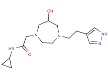 N-cyclopropyl-2-{6-hydroxy-4-[2-(1H-pyrazol-4-yl)ethyl]-1,4-diazepan-1-yl}acetamide