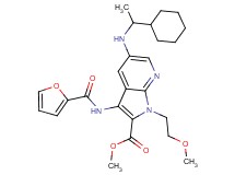 methyl 5-[(1-cyclohexylethyl)amino]-3-(2-furoylamino)-1-(2-methoxyethyl)-1H-pyrrolo[2,3-b]pyridine-2-carboxylate
