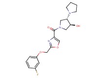 (3'S*,4'S*)-1'-({2-[(3-fluorophenoxy)methyl]-1,3-oxazol-4-yl}carbonyl)-1,3'-bipyrrolidin-4'-ol