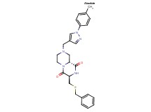 (3R,9aR)-3-[(benzylthio)methyl]-8-{[1-(4-methylphenyl)-1H-pyrazol-4-yl]methyl}tetrahydro-2H-pyrazino[1,2-a]pyrazine-1,4(3H,6H)-dione