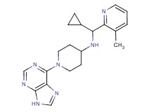 N-[cyclopropyl(3-methylpyridin-2-yl)methyl]-1-(9H-purin-6-yl)piperidin-4-amine