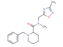 1-benzyl-N-methyl-N-[(3-methyl-1,2,4-oxadiazol-5-yl)methyl]piperidine-2-carboxamide