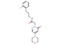 N-[3-(2-fluorophenyl)propyl]-2-[4-(4-morpholinyl)-6-oxo-1(6H)-pyridazinyl]acetamide