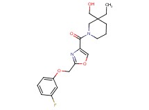 [3-ethyl-1-({2-[(3-fluorophenoxy)methyl]-1,3-oxazol-4-yl}carbonyl)piperidin-3-yl]methanol