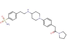 4-{2-[(1-{4-[2-oxo-2-(1-pyrrolidinyl)ethyl]phenyl}-4-piperidinyl)amino]ethyl}benzenesulfonamide
