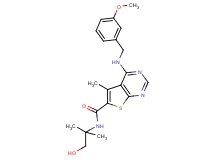 N-(2-hydroxy-1,1-dimethylethyl)-4-[(3-methoxybenzyl)amino]-5-methylthieno[2,3-d]pyrimidine-6-carboxamide