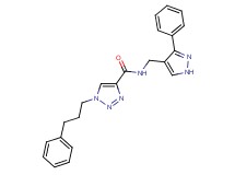 1-(3-phenylpropyl)-N-[(3-phenyl-1H-pyrazol-4-yl)methyl]-1H-1,2,3-triazole-4-carboxamide