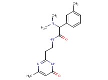 2-(dimethylamino)-N-[2-(4-methyl-6-oxo-1,6-dihydro-2-pyrimidinyl)ethyl]-2-(3-methylphenyl)acetamide