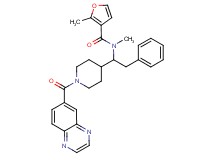 N,2-dimethyl-N-{2-phenyl-1-[1-(6-quinoxalinylcarbonyl)-4-piperidinyl]ethyl}-3-furamide