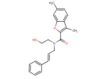 N-(2-hydroxyethyl)-3,6-dimethyl-N-[(2E)-3-phenyl-2-propen-1-yl]-1-benzofuran-2-carboxamide