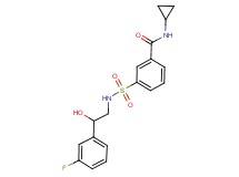 N-cyclopropyl-3-({[2-(3-fluorophenyl)-2-hydroxyethyl]amino}sulfonyl)benzamide