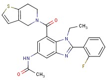 N-[7-(6,7-dihydrothieno[3,2-c]pyridin-5(4H)-ylcarbonyl)-1-ethyl-2-(2-fluorophenyl)-1H-benzimidazol-5-yl]acetamide