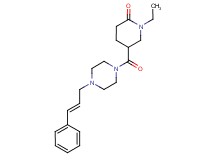 1-ethyl-5-({4-[(2E)-3-phenyl-2-propen-1-yl]-1-piperazinyl}carbonyl)-2-piperidinone