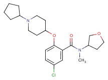 5-chloro-2-[(1-cyclopentyl-4-piperidinyl)oxy]-N-methyl-N-(tetrahydro-3-furanyl)benzamide