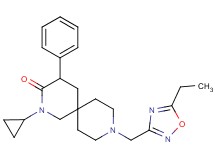 2-cyclopropyl-9-[(5-ethyl-1,2,4-oxadiazol-3-yl)methyl]-4-phenyl-2,9-diazaspiro[5.5]undecan-3-one