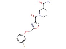 1-({2-[(3-fluorophenoxy)methyl]-1,3-oxazol-4-yl}carbonyl)piperidine-3-carboxamide