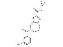 N-cyclopropyl-5-(3-hydroxybenzoyl)-5,6,7,8-tetrahydro-4H-pyrazolo[1,5-a][1,4]diazepine-2-carboxamide