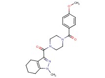 3-{[4-(4-methoxybenzoyl)-1-piperazinyl]carbonyl}-1-methyl-4,5,6,7-tetrahydro-1H-indazole