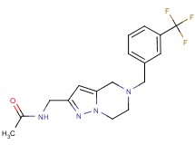 N-({5-[3-(trifluoromethyl)benzyl]-4,5,6,7-tetrahydropyrazolo[1,5-a]pyrazin-2-yl}methyl)acetamide