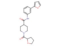 N-[3-(2-furyl)phenyl]-1-(tetrahydro-2-furanylcarbonyl)-4-piperidinecarboxamide