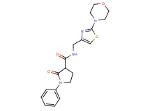 N-[(2-morpholin-4-yl-1,3-thiazol-4-yl)methyl]-2-oxo-1-phenylpyrrolidine-3-carboxamide