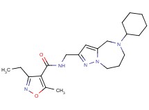 N-[(5-cyclohexyl-5,6,7,8-tetrahydro-4H-pyrazolo[1,5-a][1,4]diazepin-2-yl)methyl]-3-ethyl-5-methylisoxazole-4-carboxamide