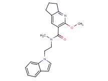 N-[2-(1H-indol-1-yl)ethyl]-2-methoxy-N-methyl-6,7-dihydro-5H-cyclopenta[b]pyridine-3-carboxamide