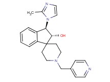 (2R*,3R*)-3-(2-methyl-1H-imidazol-1-yl)-1'-(4-pyridinylmethyl)-2,3-dihydrospiro[indene-1,4'-piperidin]-2-ol