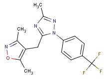 5-[(3,5-dimethylisoxazol-4-yl)methyl]-3-methyl-1-[4-(trifluoromethyl)phenyl]-1H-1,2,4-triazole