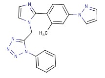 5-({2-[2-methyl-4-(1H-pyrazol-1-yl)phenyl]-1H-imidazol-1-yl}methyl)-1-phenyl-1H-tetrazole