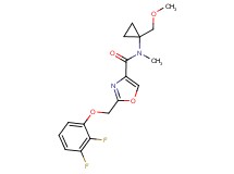 2-[(2,3-difluorophenoxy)methyl]-N-[1-(methoxymethyl)cyclopropyl]-N-methyl-1,3-oxazole-4-carboxamide