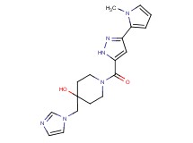 4-(1H-imidazol-1-ylmethyl)-1-{[3-(1-methyl-1H-pyrrol-2-yl)-1H-pyrazol-5-yl]carbonyl}-4-piperidinol