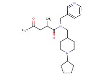 N-[(1-cyclopentyl-4-piperidinyl)methyl]-2-methyl-4-oxo-N-(3-pyridinylmethyl)pentanamide