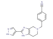 4-{[2-(1H-pyrazol-4-yl)-1,4,6,7-tetrahydro-5H-imidazo[4,5-c]pyridin-5-yl]methyl}benzonitrile