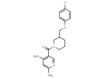 5-({3-[(4-fluorophenoxy)methyl]-1-piperidinyl}carbonyl)-2,4-dimethylpyridine