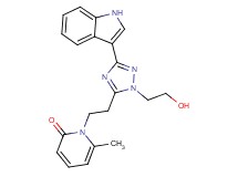 1-{2-[1-(2-hydroxyethyl)-3-(1H-indol-3-yl)-1H-1,2,4-triazol-5-yl]ethyl}-6-methylpyridin-2(1H)-one