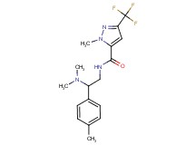 N-[2-(dimethylamino)-2-(4-methylphenyl)ethyl]-1-methyl-3-(trifluoromethyl)-1H-pyrazole-5-carboxamide